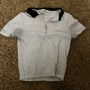 Cotton on- collared crop top